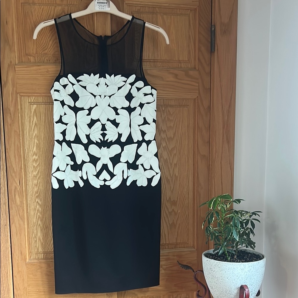 Sachin + Babi Black and White Sheath Mini Dress